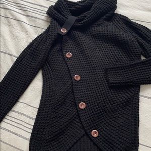 Black sweater with big buttons